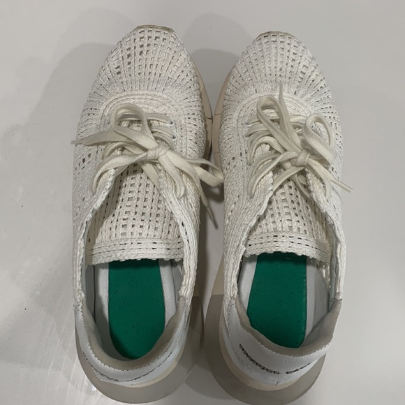 Manuel Barcelo Laval Napalin White Rafia Leather Sneakers - Picture 5 of 8